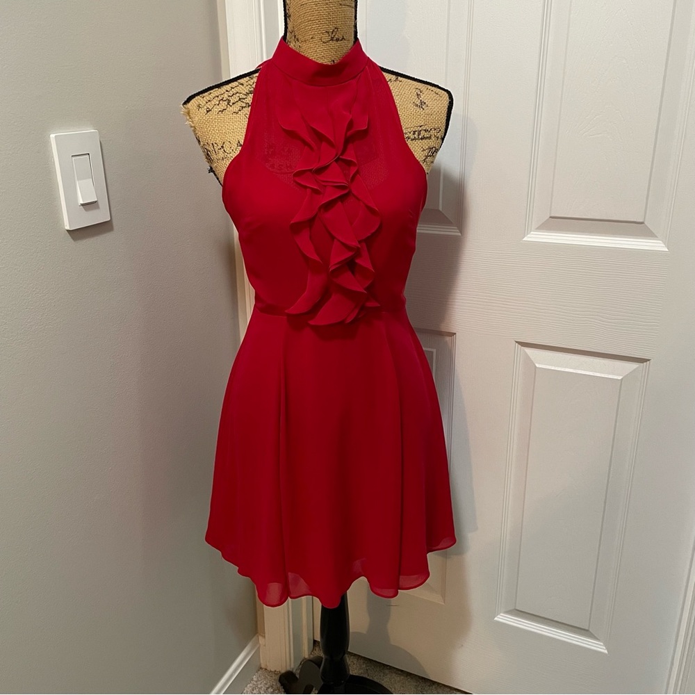 BGBGeneration Red High Neck Dress
